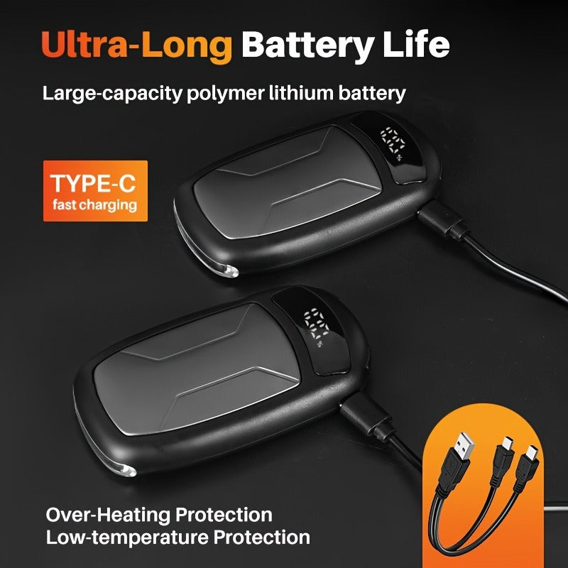 Rechargeable Hand Warmers with COB Light 2 Pack, Magnetic USB Electric Pocket Hand Warmer 12 Hours Heat, Portable Reusable Handwarmer for Camping Hiking Hunting, Christmas Gifts for Women Men