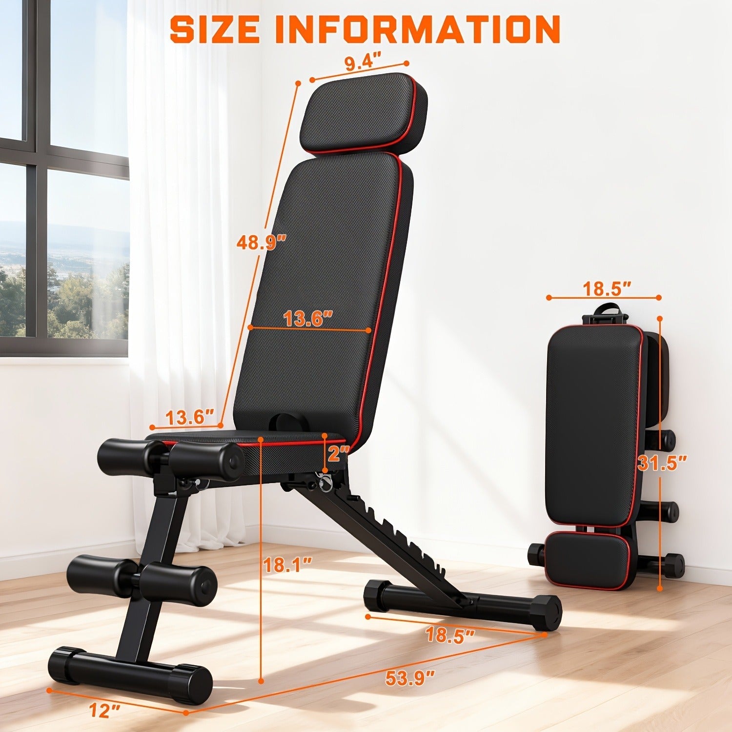 14-in-1 Adjustable Weight Bench Foldable – 770lb Capacity, Multi-Function Full Body Strength Training, Space-Saving Design – Home Gym Workout Bench