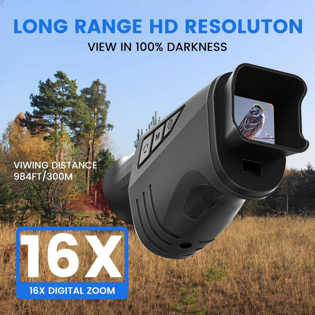 Night Vision Monocular 10x40 IR – 16x Digital Zoom, 32GB Card
