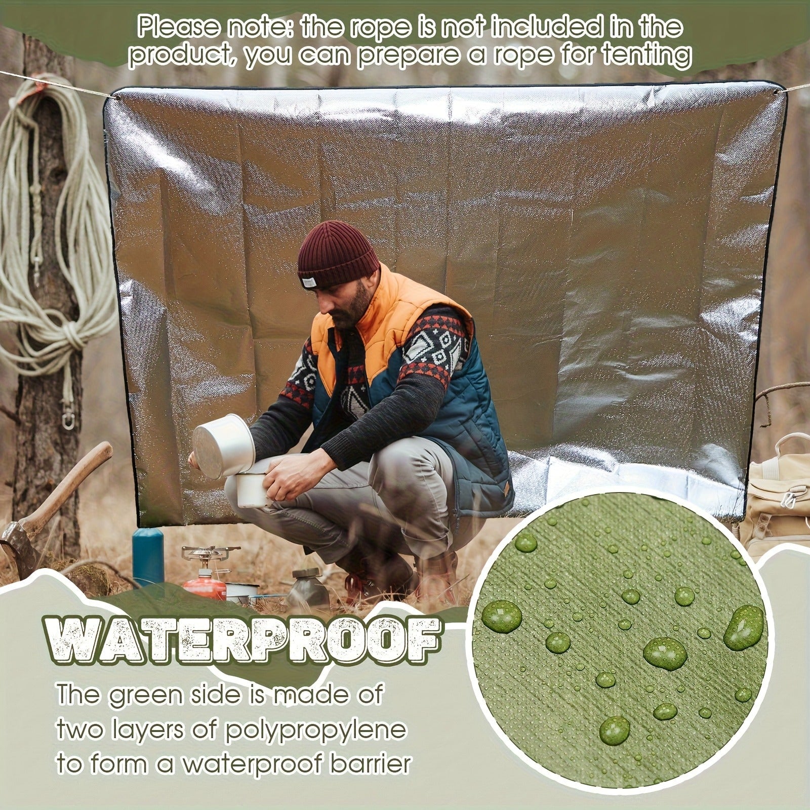 Heavy Duty Emergency Survival Blanket – Thermal Tarp 2-Pack