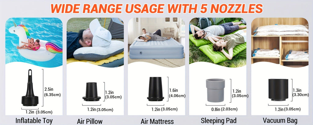 Portable Electric Air Pump 3200mAh – Inflate & Deflate Fast