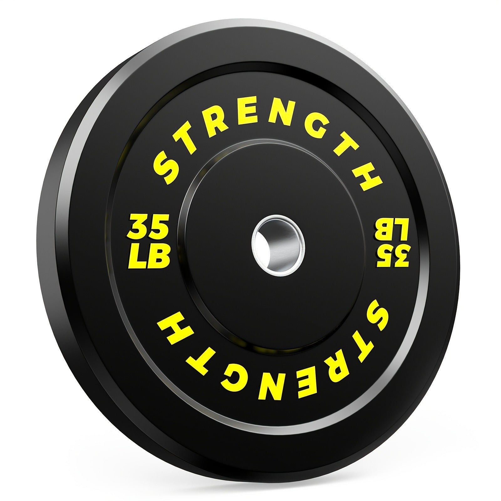Bumper Plates – Rubber Olympic Weight Plates 10–45 lbs, 2-Inch Steel Center Ring, for Strength Training & Weightlifting, Home Gym Barbell Discs