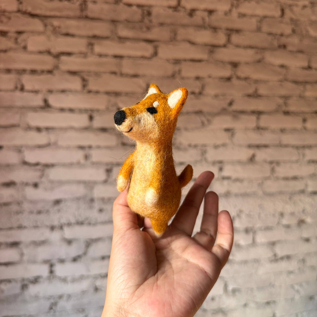 Felt Finger Puppet: Shiba-Inu Dog