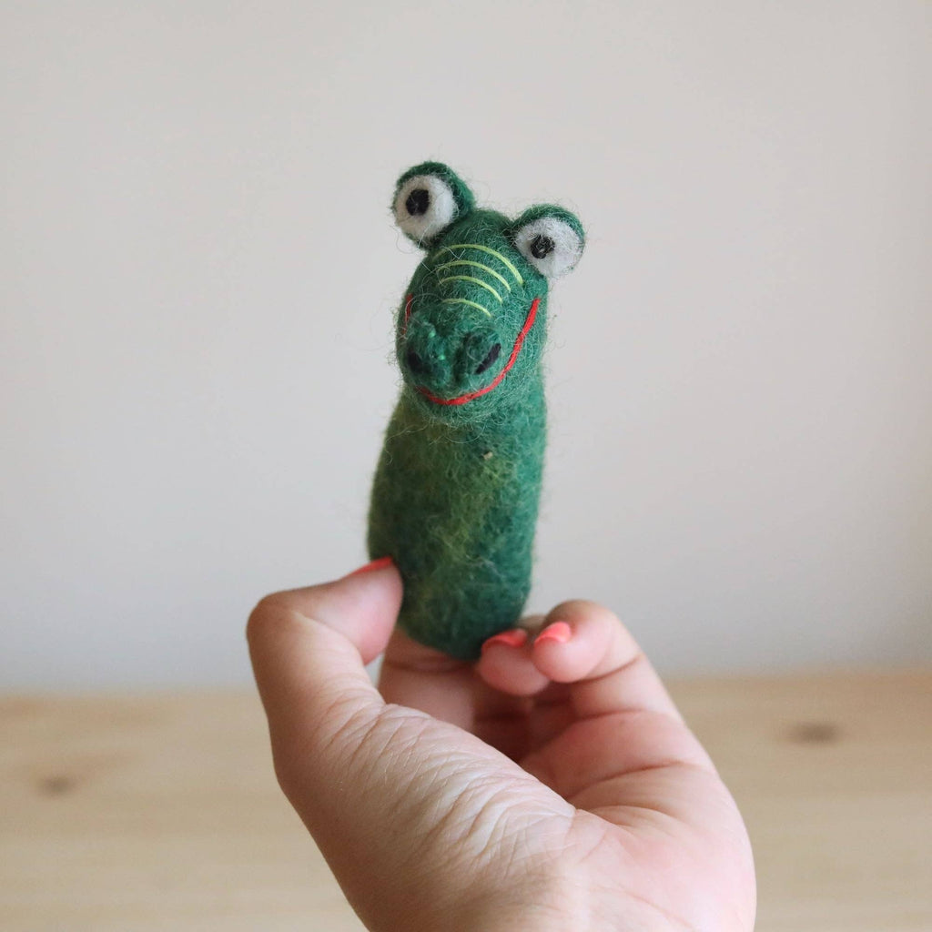 Felt Finger Puppet: Alligator