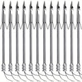 Stainless Steel Slingshot Fishing Arrowheads 12-Pack, Bowfishing Arrow Tips for Slingshot Bow Fishing & Target Practice, Detachable Broadhead Darts with Fishing Line Hole - Replacement Shooting Points