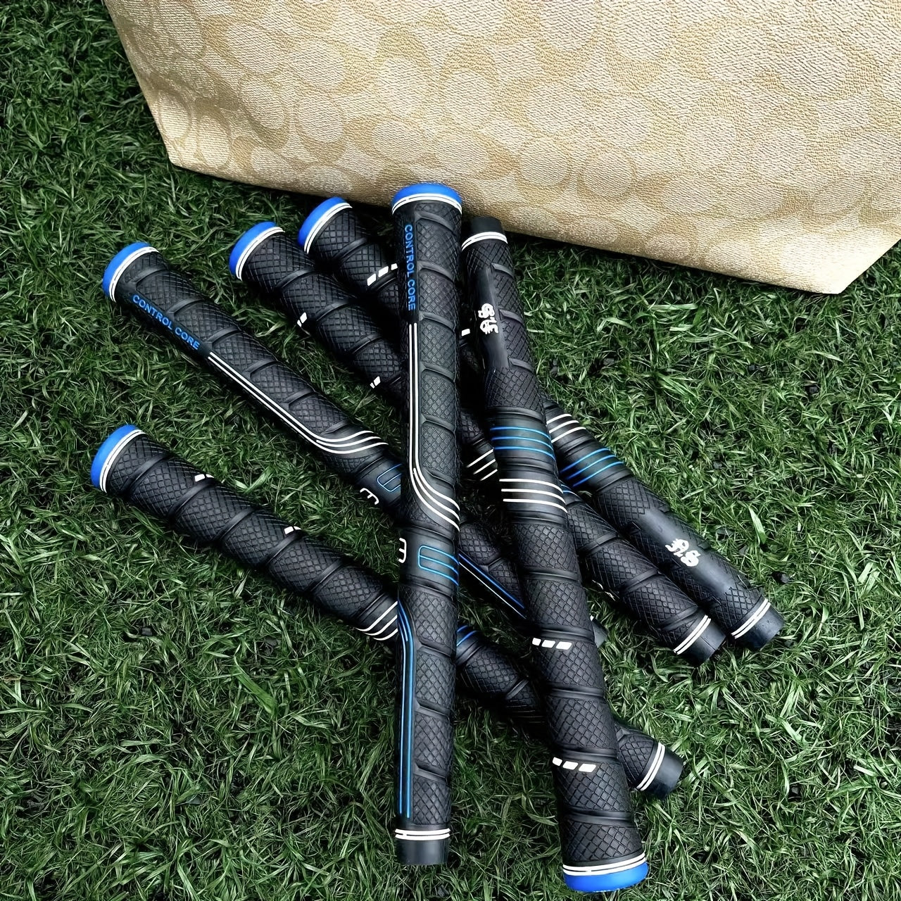 Oversized Golf Grips 10-Pack | Jumbo Blue Soft Rubber Anti-Slip Golf Club Grips for Iron & Wood Clubs – Ergonomic Precision Control Design for All Skill Levels with Custom Texture & Enhanced Durability