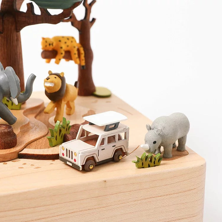 Wooden Safari Music Box - Jeep Replacement