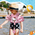 Toddler Swim Float Vest with Adjustable Straps - Sanrio Hello Kitty Pattern Kids Floating Jacket for Beginners Ages 1-9, Lightweight Water Safety Swim Aid for Boys Girls 20-66lbs, Pool Beach Lake