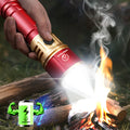 High Lumen Flashlight 4500LM, Aluminum Alloy LED Torch with Fresnel Lens Adjustable Beam, USB-C Rechargeable 21700 3000mAh Battery, Long Runtime, for Camping Fishing Night Riding Outdoor Survival