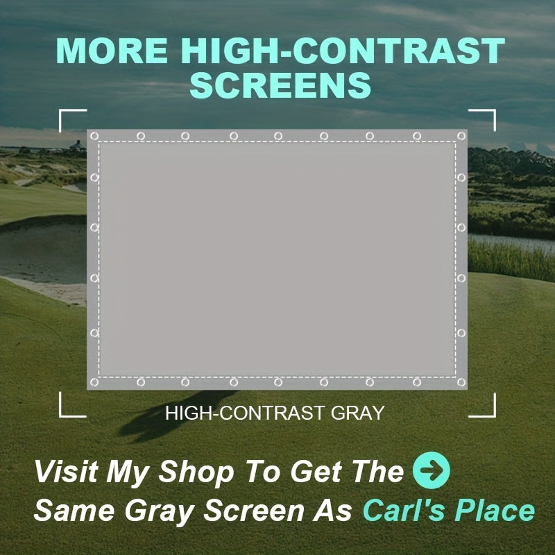Golf Impact Screen 4K UHD – Ultra-Quiet 3D Golf Simulator Projector Screen, Wear-Resistant, Indoor Golf Training, 3 Sizes