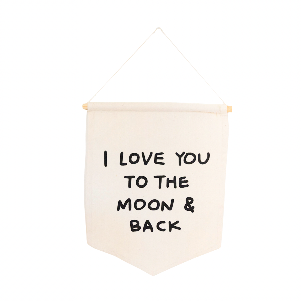 I Love You To The Moon And Back Canvas Sign