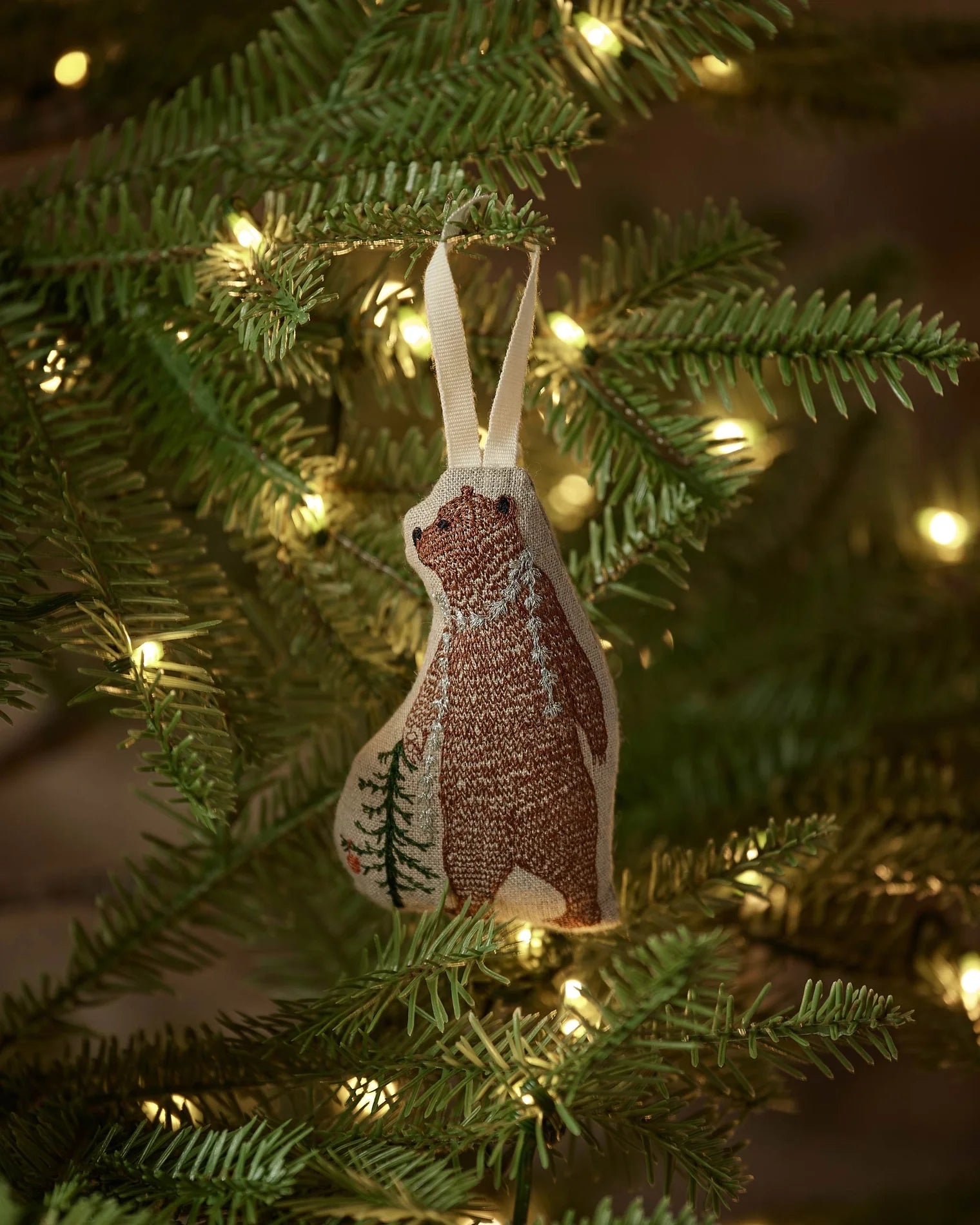 Coral & Tusk Bear with Tinsel Ornament