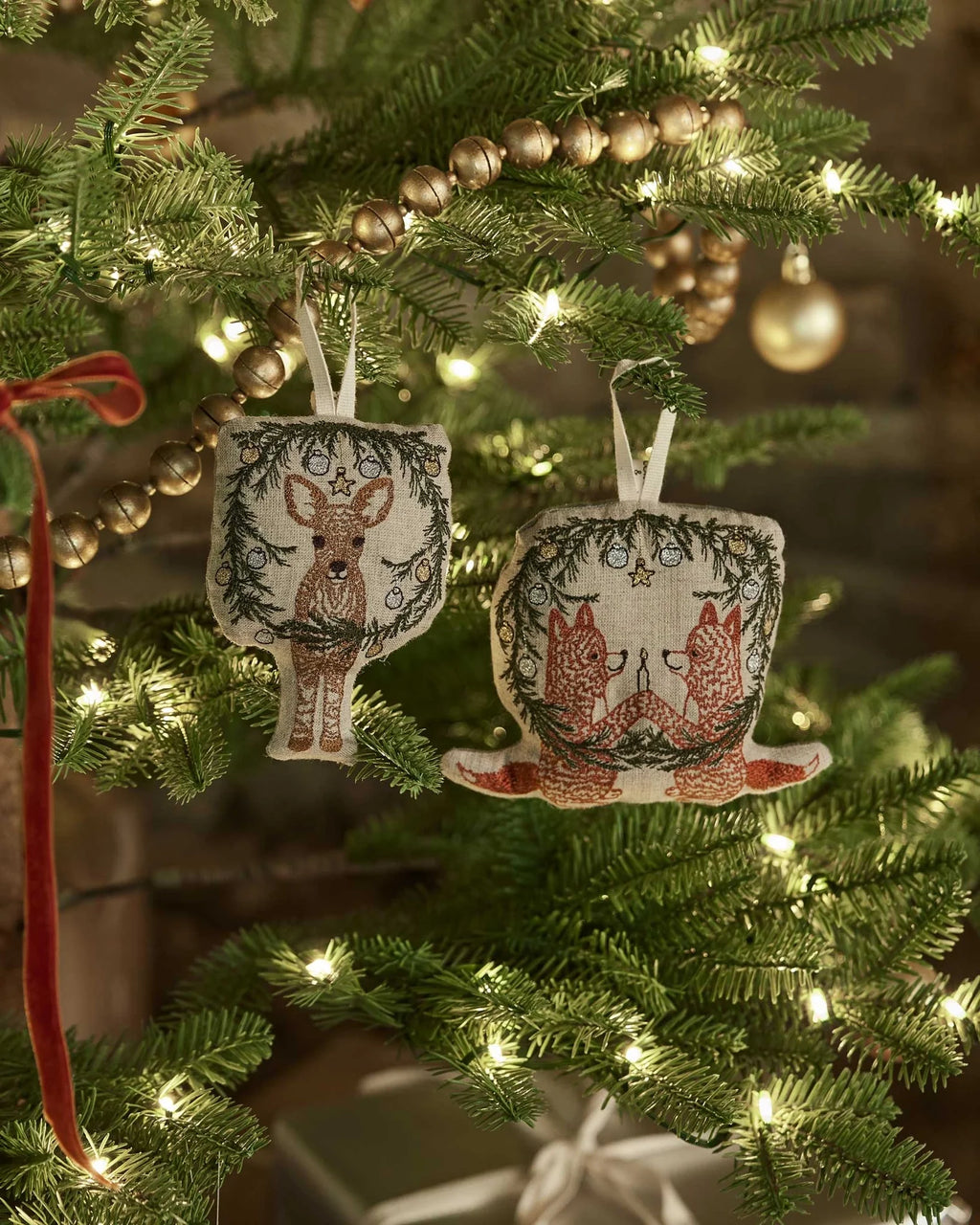 Coral & Tusk Togetherness Deer Ornament