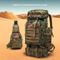 Tactical Backpack 2-Pack 21 Gallon 3-Day Assault Pack with Chest Pack Polyester Stripe for Hiking Camping Hunting Travel Work Sports Men