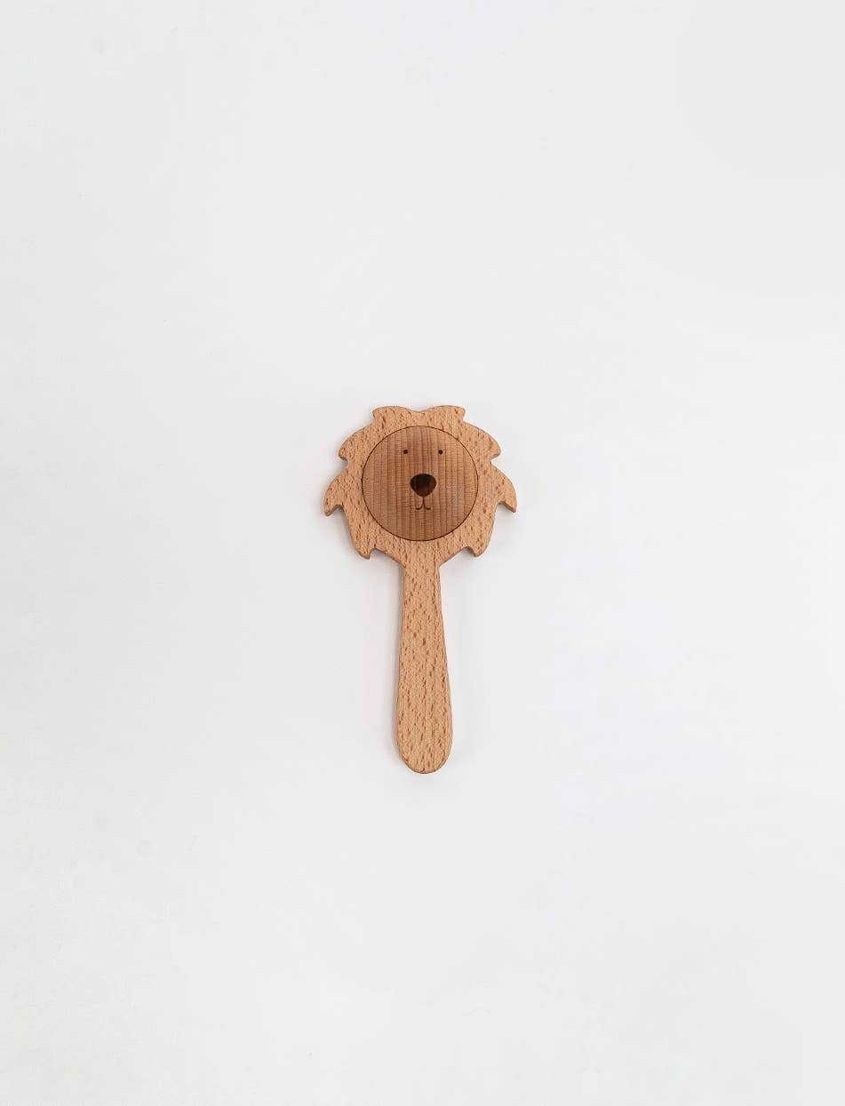 Sabo Concept Lion Rattle - Natural