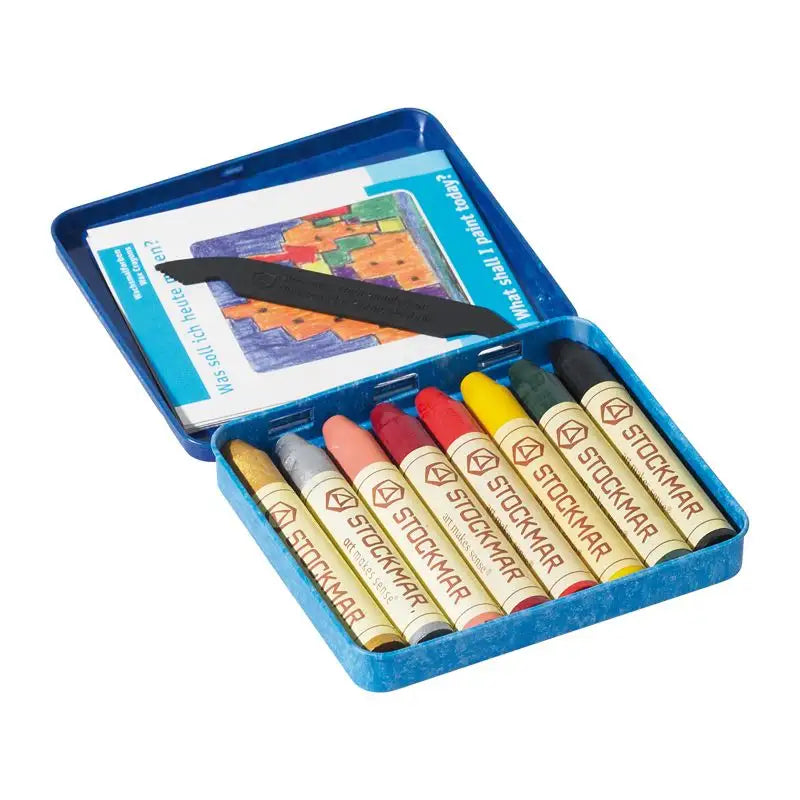Stockmar Wax Stick Crayons Tin Case - 8 Supplementary Colors