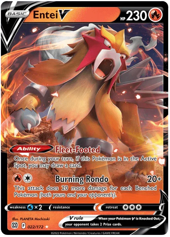 Entei V (022/172) [Sword & Shield: Brilliant Stars]
