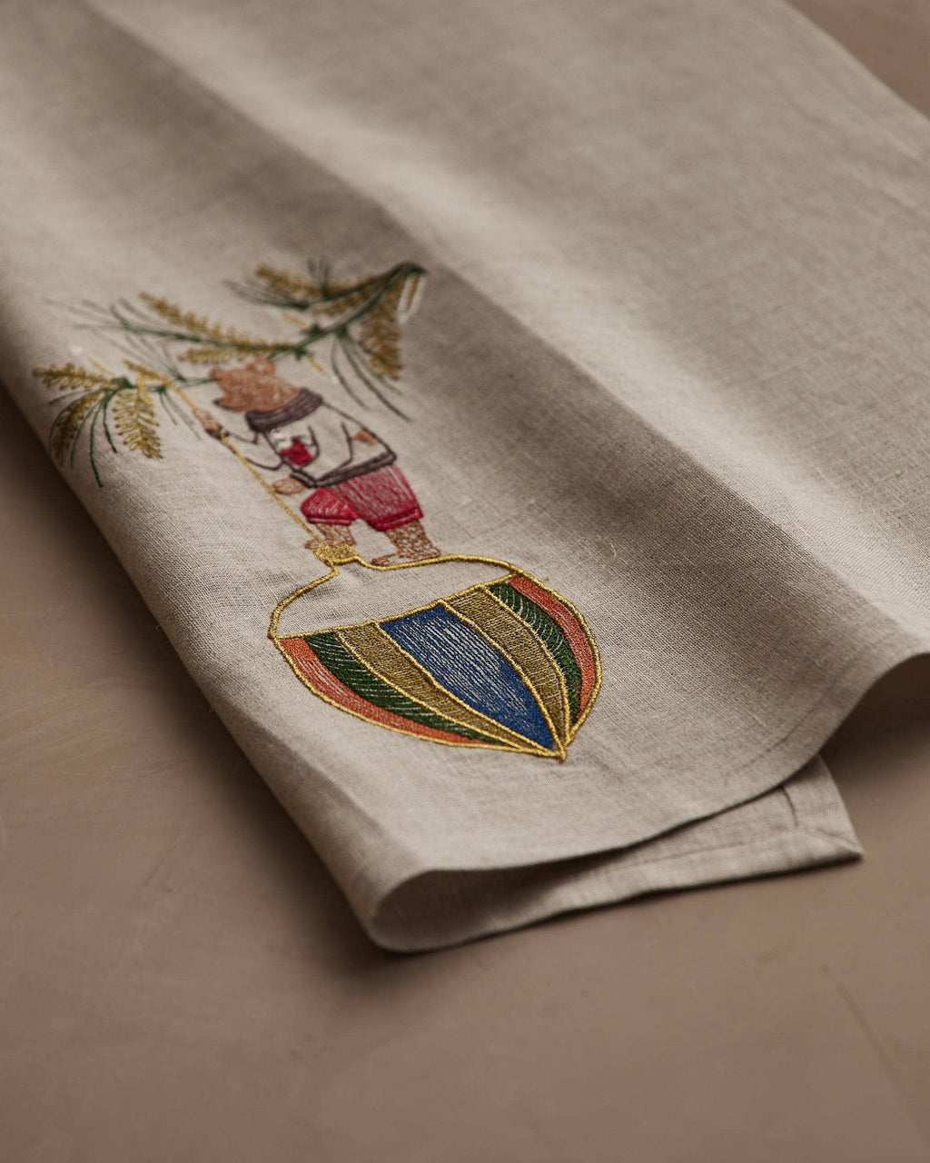 Coral & Tusk Deck the Halls Bear Tea Towel