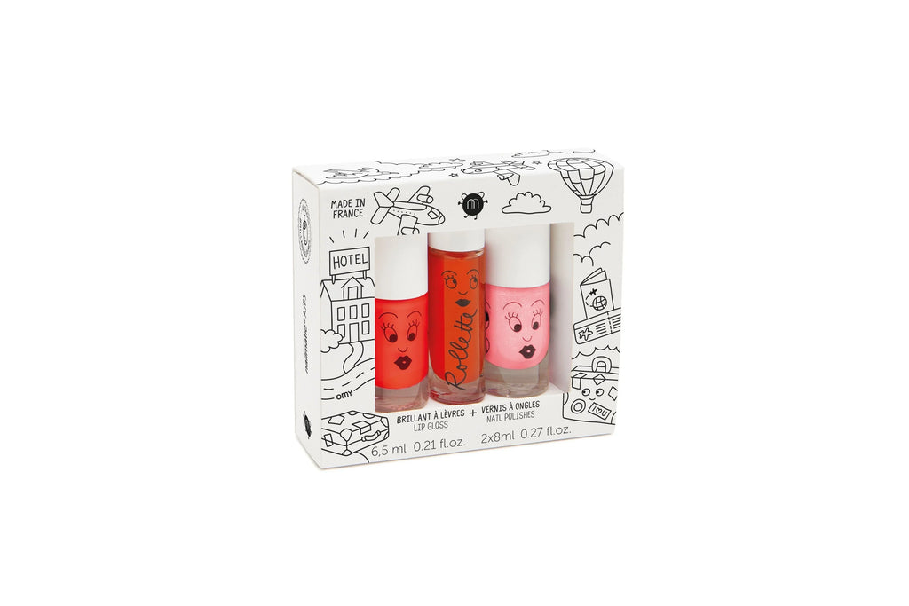 Nailmatic - 2 Nail Polish + 1 Lipgloss Set - Amazing Trip