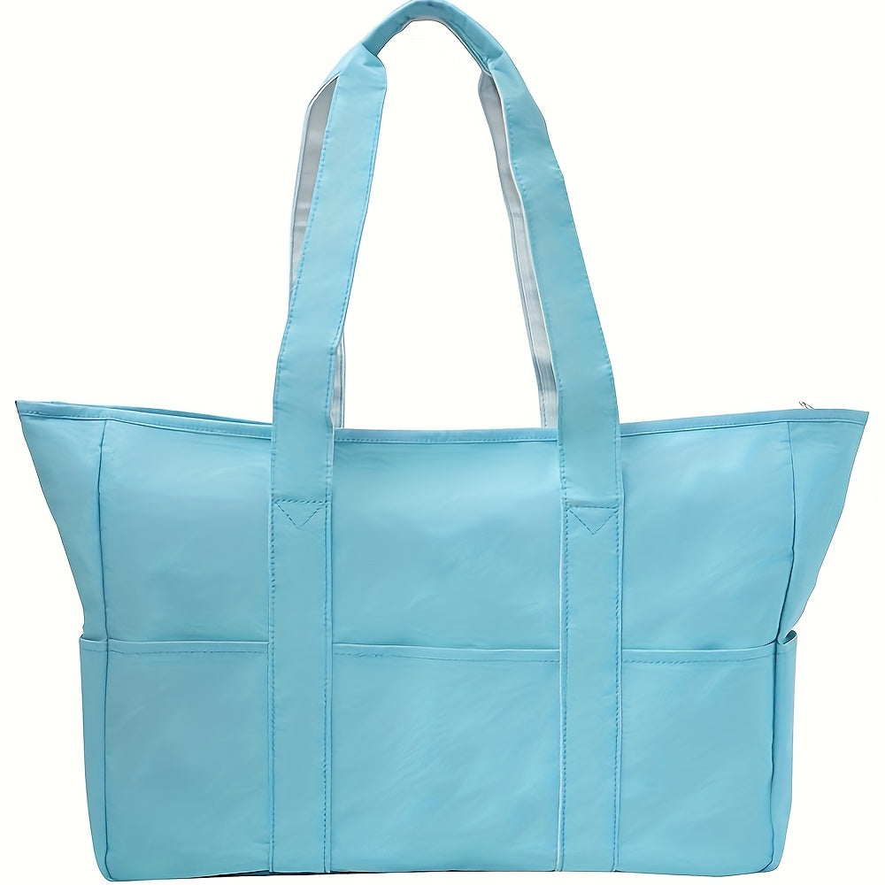 Women Beach Bag Dry Wet Separated Pocket Sandproof Swim Pool Bag Utility Travel Tote for Beach Pool Swimming Daily Use Multiple Colors