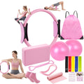 Pilates Kit for Women 14-in-1 – Pilates Ring, 2 Balls, 5 Resistance Bands & Yoga Block for Full Body Core & Flexibility Training, Portable Home Pilates Set