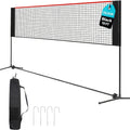 Badminton Volleyball Net Portable Adjustable Height 10ft 14ft 17ft Weather-Resistant Outdoor Indoor Backyard Pool Court Net with Carry Bag for Backyard Lawn Beach Park Play