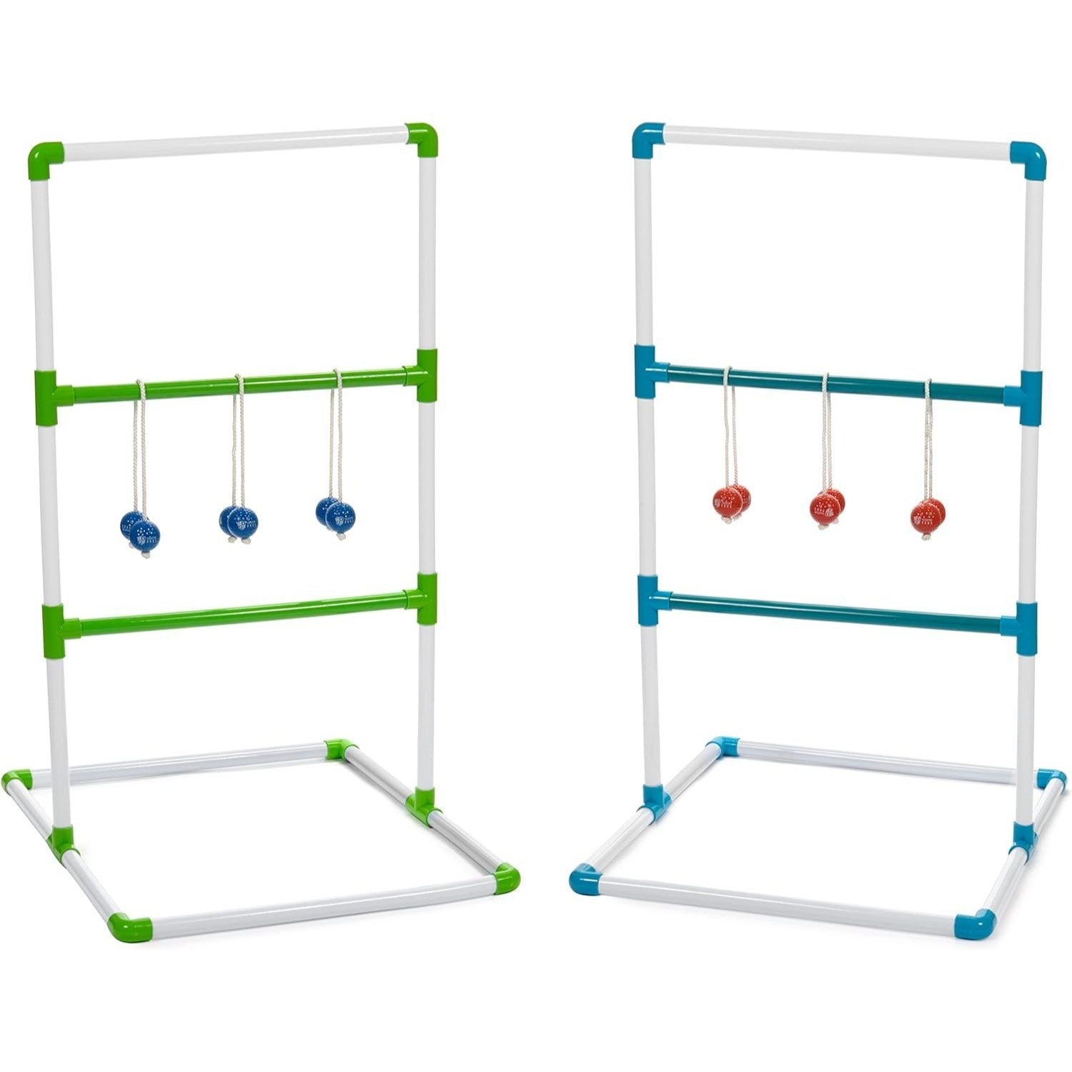Premium PVC Ladder Toss Game Set with Bolos & Carrying Case – Heavy Duty 2.5mm PVC, Real Golf Ball Bolos, 38.5" Tall – Outdoor Lawn Game for Tailgate, BBQ, Beach & Camping