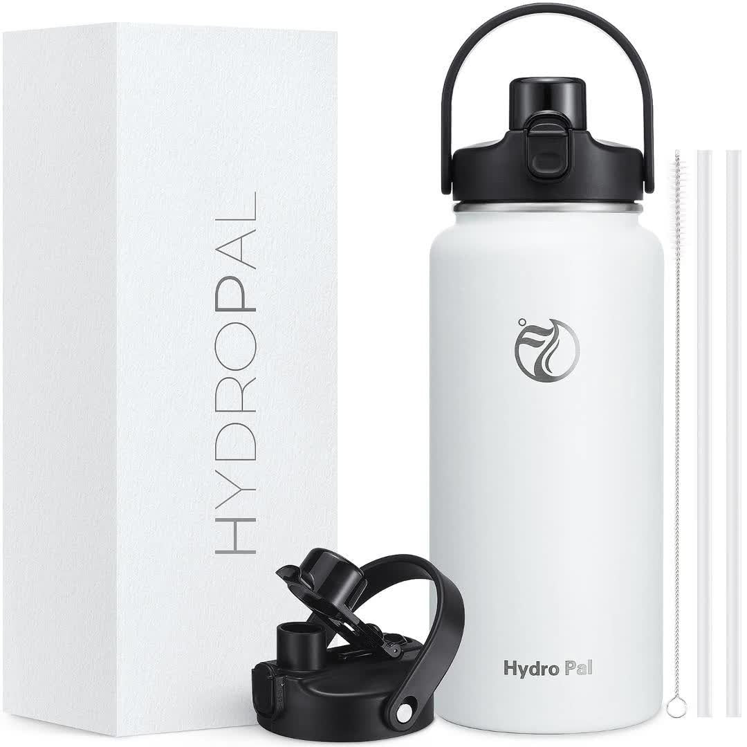 40oz Vacuum Insulated Water Bottle Stainless Steel Water Jug with 2-in-1 Lid Chug Lid Straw Lid Double Wall Hot Cold 12 Hours Leakproof for Gym Camping Travel