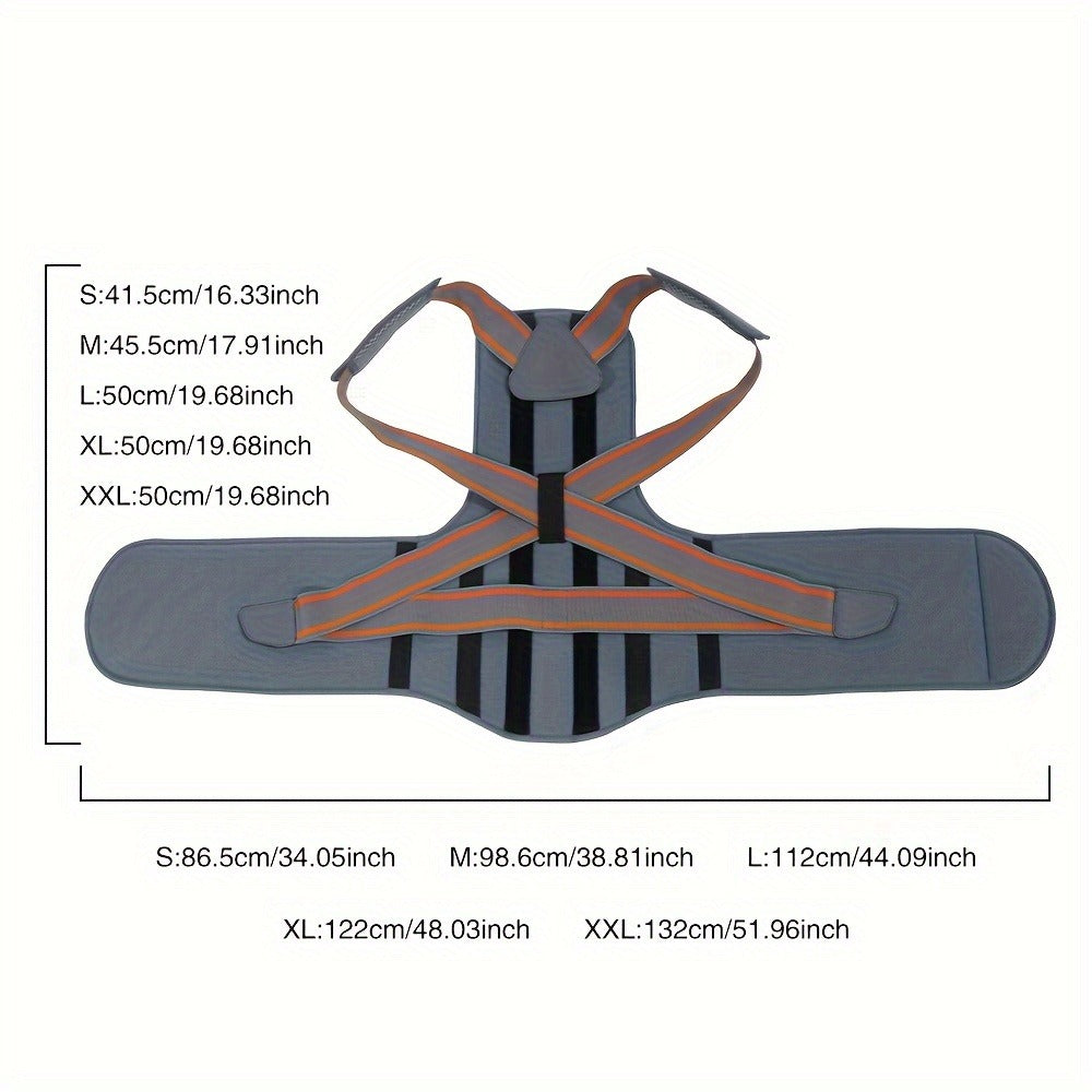 Posture Corrector for Women & Men – Breathable Adjustable Shoulder Back Brace Straightener, Full Back Support for Posture Improvement, Spine Alignment & Upper Back Pain Relief, Sizes S to XXL