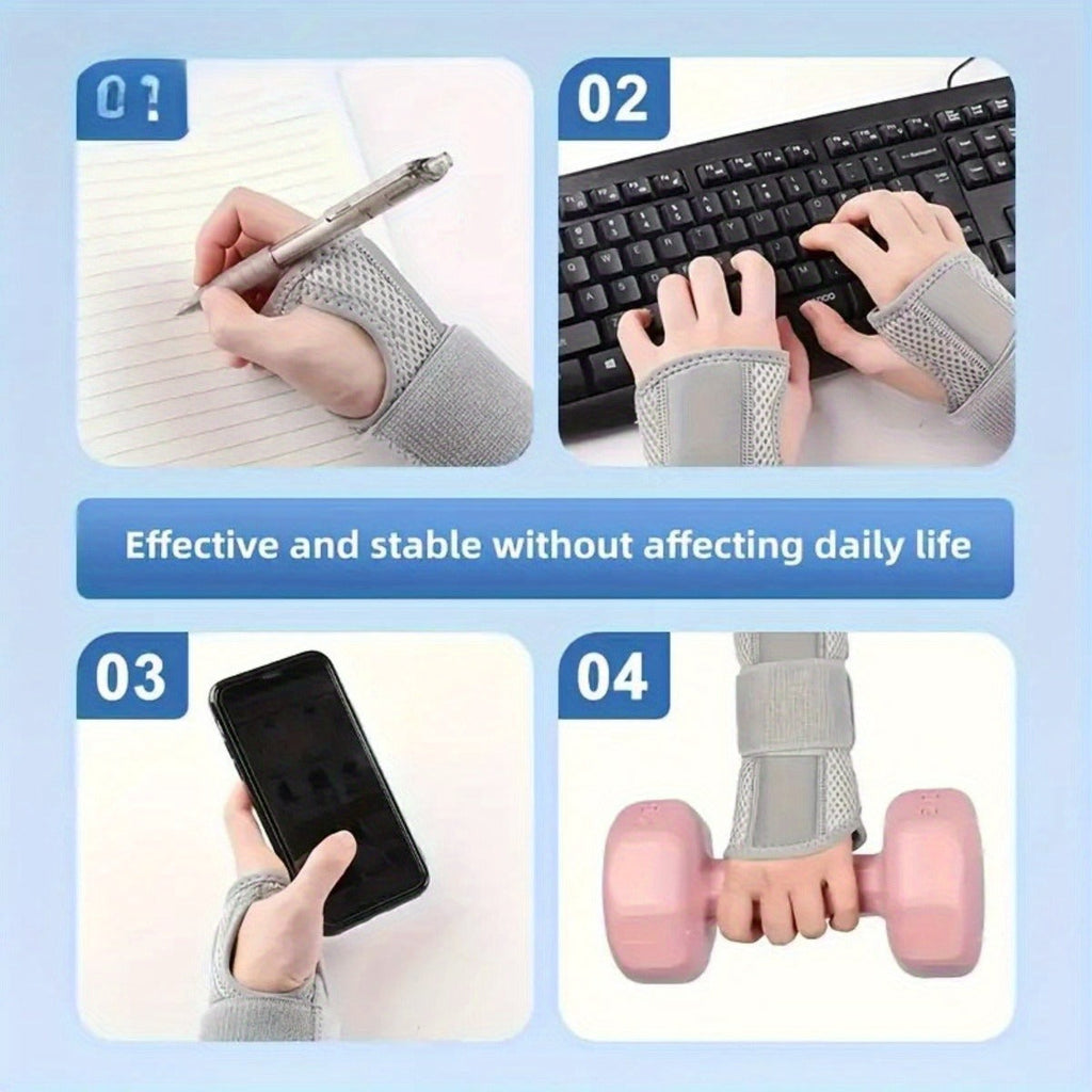 Carpal Tunnel Wrist Brace 2-Pack – Left & Right Hand Adjustable Compression Night Support Splint | One Size Fits All Wrist Stabilizer for Carpal Tunnel Syndrome, Tendonitis & Arthritis Relief