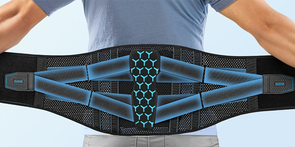 Lumbar Support Belt for Men & Women – Breathable Mesh Back Brace with 7 Stays & Integrated Lumbar Pad, Adjustable Lower Back Support for Work, Lifting, Home Use, Sizes S/M/L/XL/XXL
