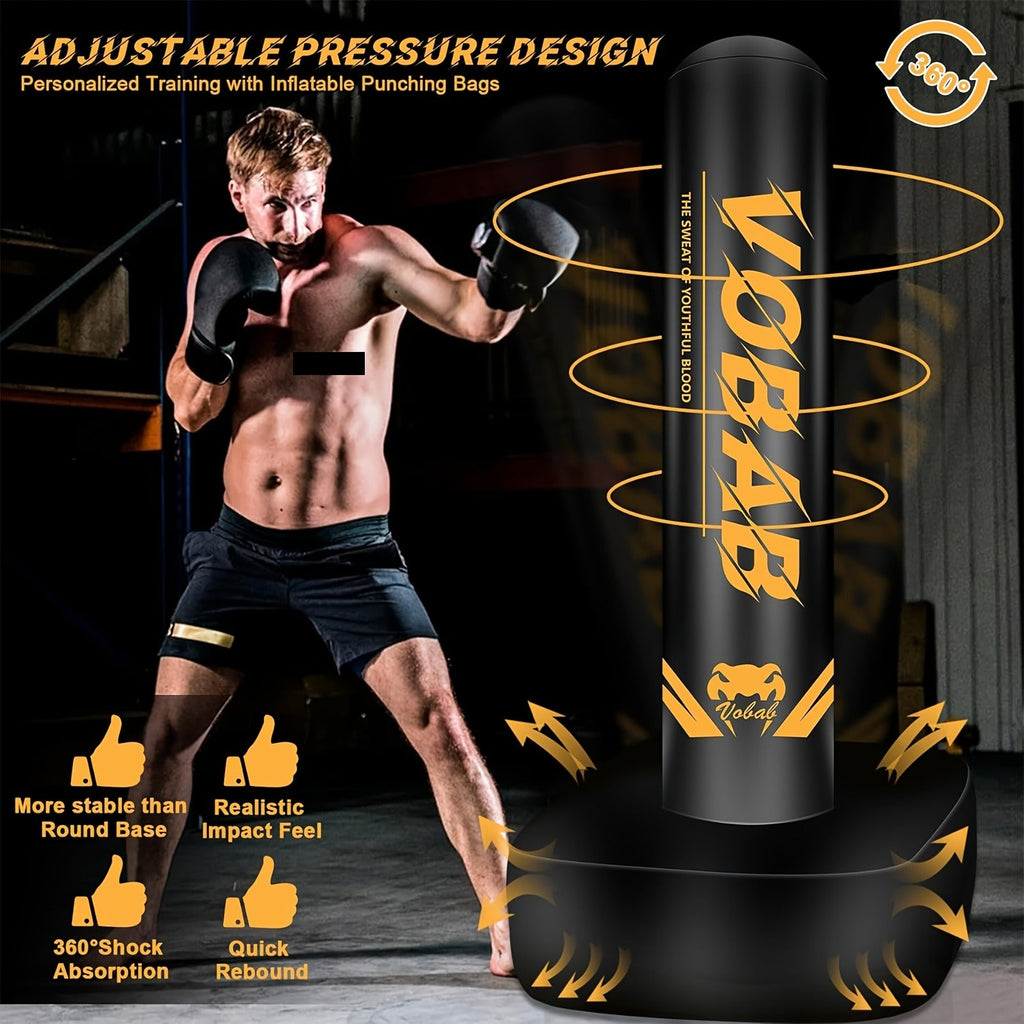 70-Inch Freestanding Punching Bag with Stand for Adults – MMA, Muay Thai, Karate & Boxing Training, Men & Women