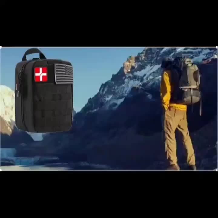 217 Piece Survival Kit with First Aid Kit & Molle Storage Bag - Emergency Gear Set for Camping, Hiking, Outdoor Adventure, Home & Office, Perfect Gift for Men, Dad, Husband, Son - Orange Green Khaki Black Red Camouflage
