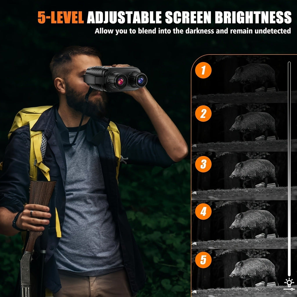 Night Vision Binoculars for Adults 4K Digital - 1080P HD Infrared Night Vision Goggles with 2.8" Screen, 10x Zoom, 7-Level 850nm IR Illuminator, 2000mAh Rechargeable Battery for Hunting Camping Boating Wildlife Observation, Gift for Men