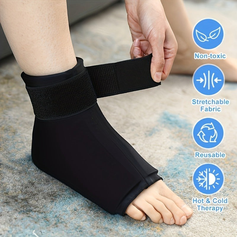 Ankle Ice Wrap Reusable Gel Ice Pack Hot Cold Compress Adjustable Strap