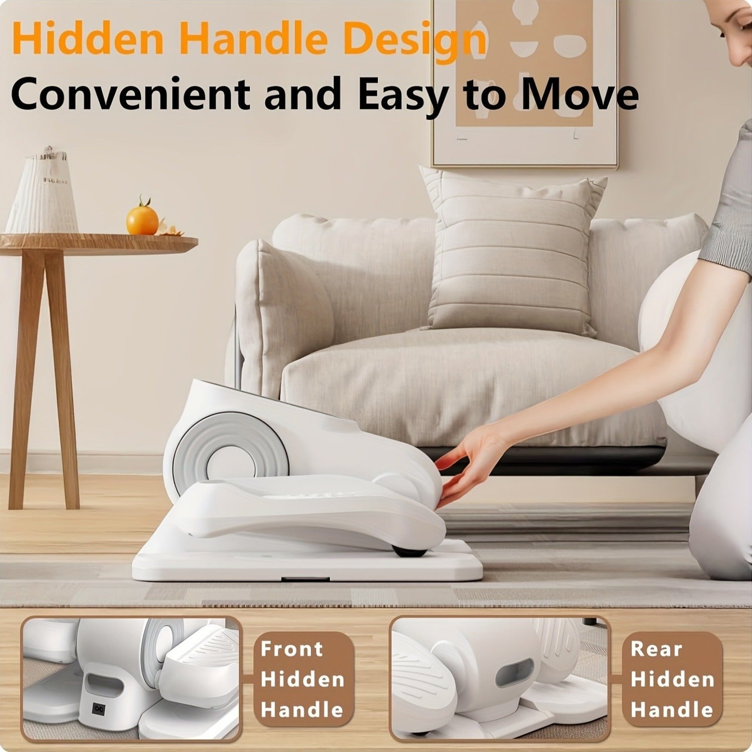Under Desk Elliptical Machine – 12-Speed Electric Seated Leg Exerciser, Quiet & Portable Foot Pedal Trainer with Remote, for Seniors & Home Office Workouts