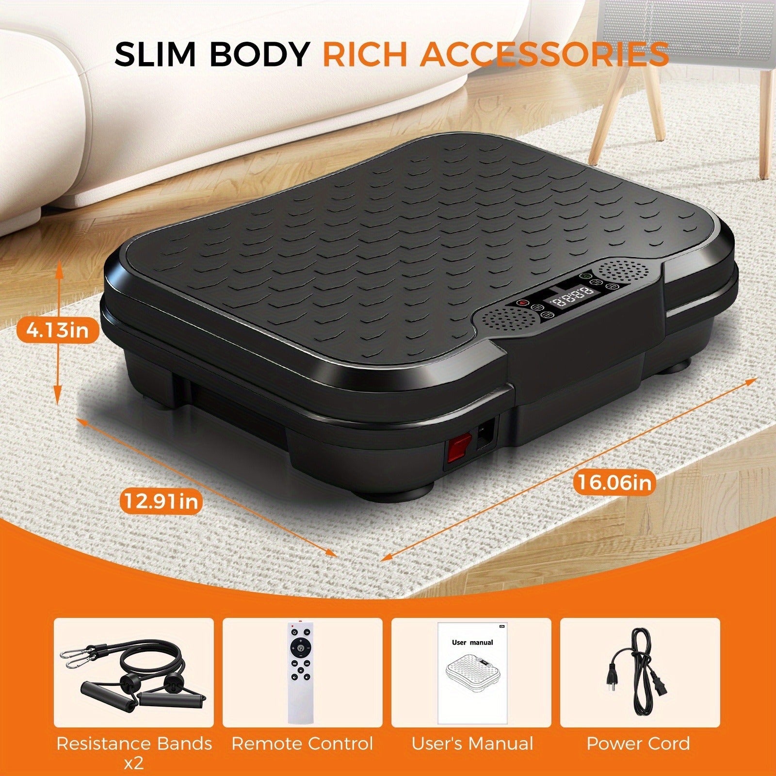Vibration Plate Exercise Machine 2025 Upgraded – 400 lb Capacity, LED Touch Screen & Remote Control, 9 Preset Programs, Multiple Speed Levels, Whole Body Vibration Trainer for Home Gym Fitness, No Battery Required