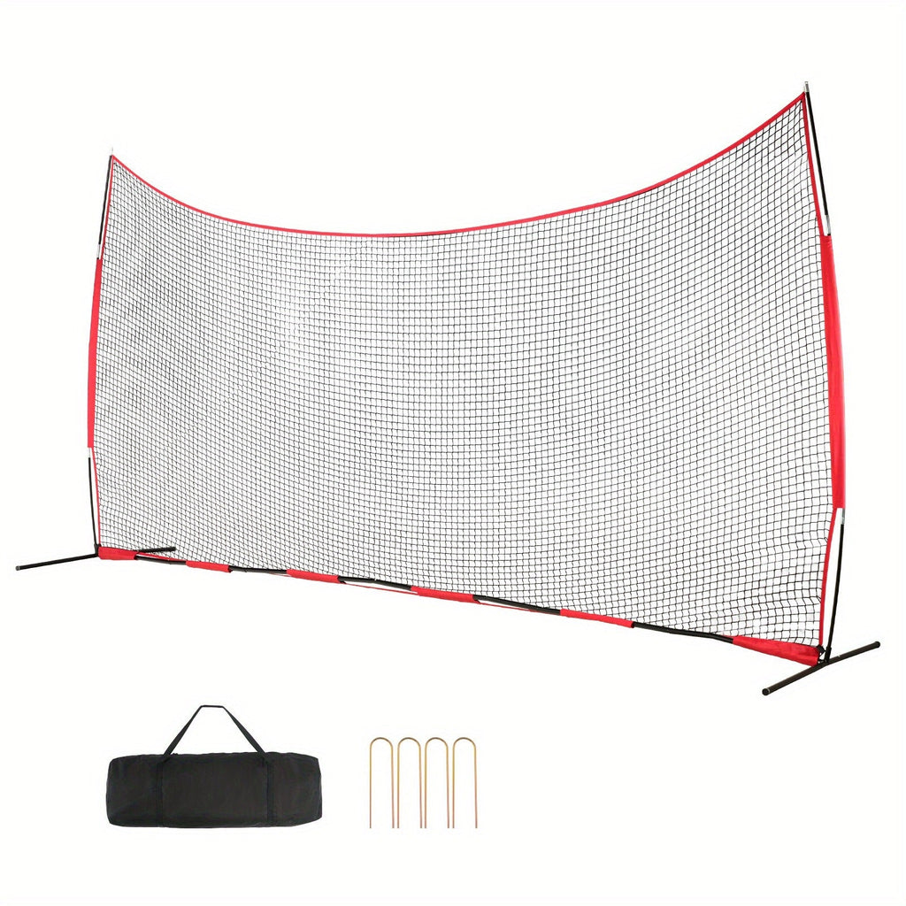 Sports Barrier Backstop Net with Carry Bag – Portable Protection Netting for Baseball Softball Lacrosse Soccer Hockey, Backyard Training Barrier Screen, Available in 7x7ft and 12x9ft