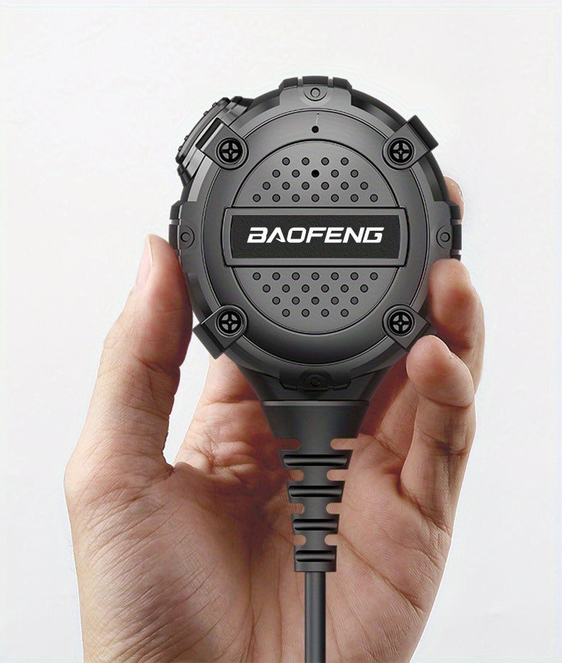 Walkie Talkie Remote Speaker Microphone H3 Lightweight Shoulder Mic PTT for Two Way Radio Clear Communication Outdoor Hiking Camping Tactical Black