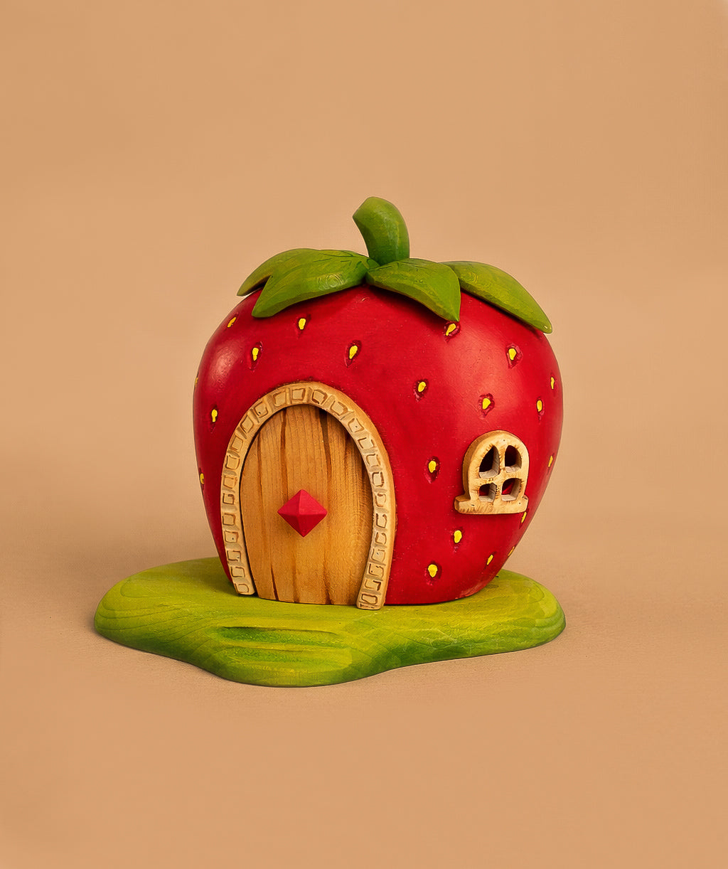 Bumbu Handmade Wooden Strawberry House