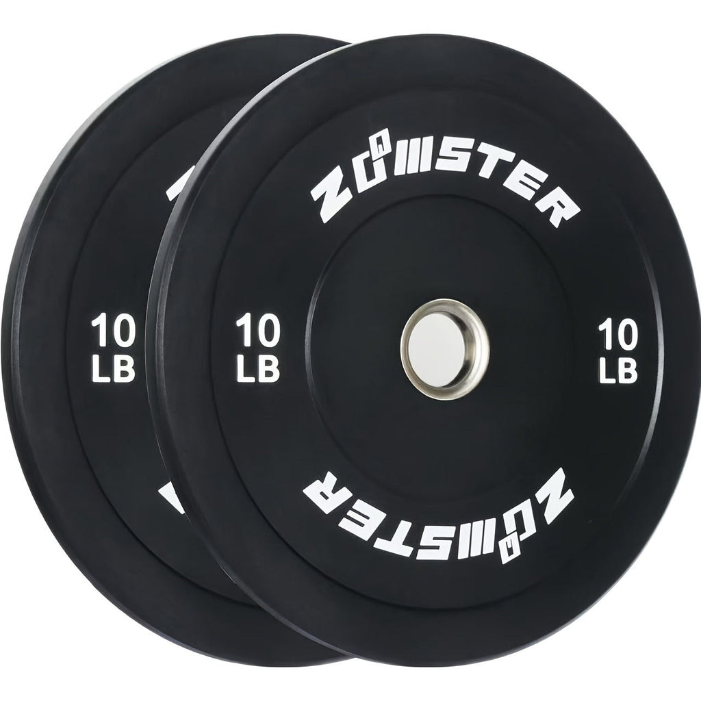 Rubber Bumper Weight Plates Olympic 2-Inch Steel Insert for Strength Training, Weightlifting & Home Gym – 35LB/55LB Pair