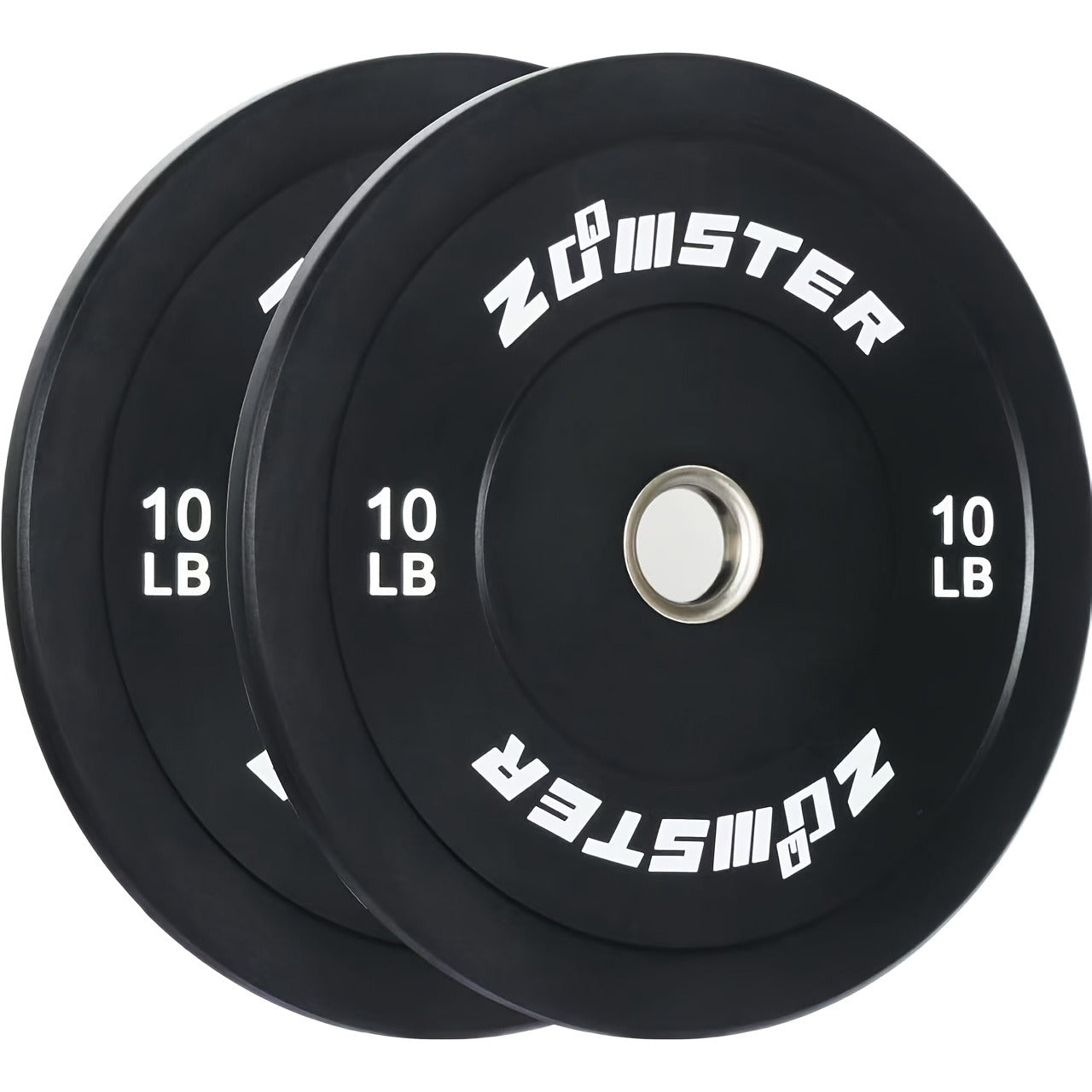 Rubber Bumper Weight Plates Olympic 2-Inch Steel Insert for Strength Training, Weightlifting & Home Gym – 35LB/55LB Pair
