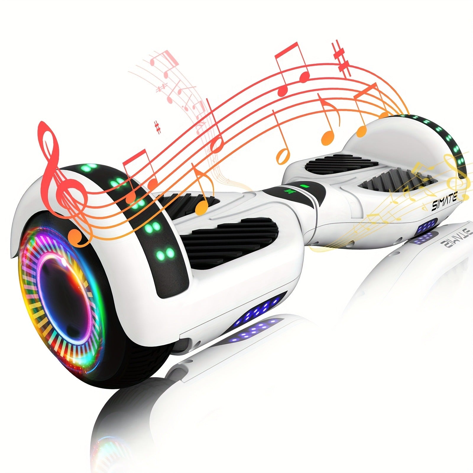 Self Balancing Hoverboard 6.5" LED Light Up Wheels 300W Motor 7.5MPH for Kids Teens Adults Multiple Colors
