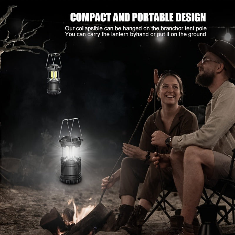 Collapsible Camping Lantern Rechargeable Bulk Set – Foldable USB LED Pendant Light for Camping, Power Outages & Emergency Survival, 4/8pcs Value Pack