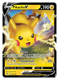Pikachu V (043/185) (Pikachu Stamp #60) [Battle Academy 2022]