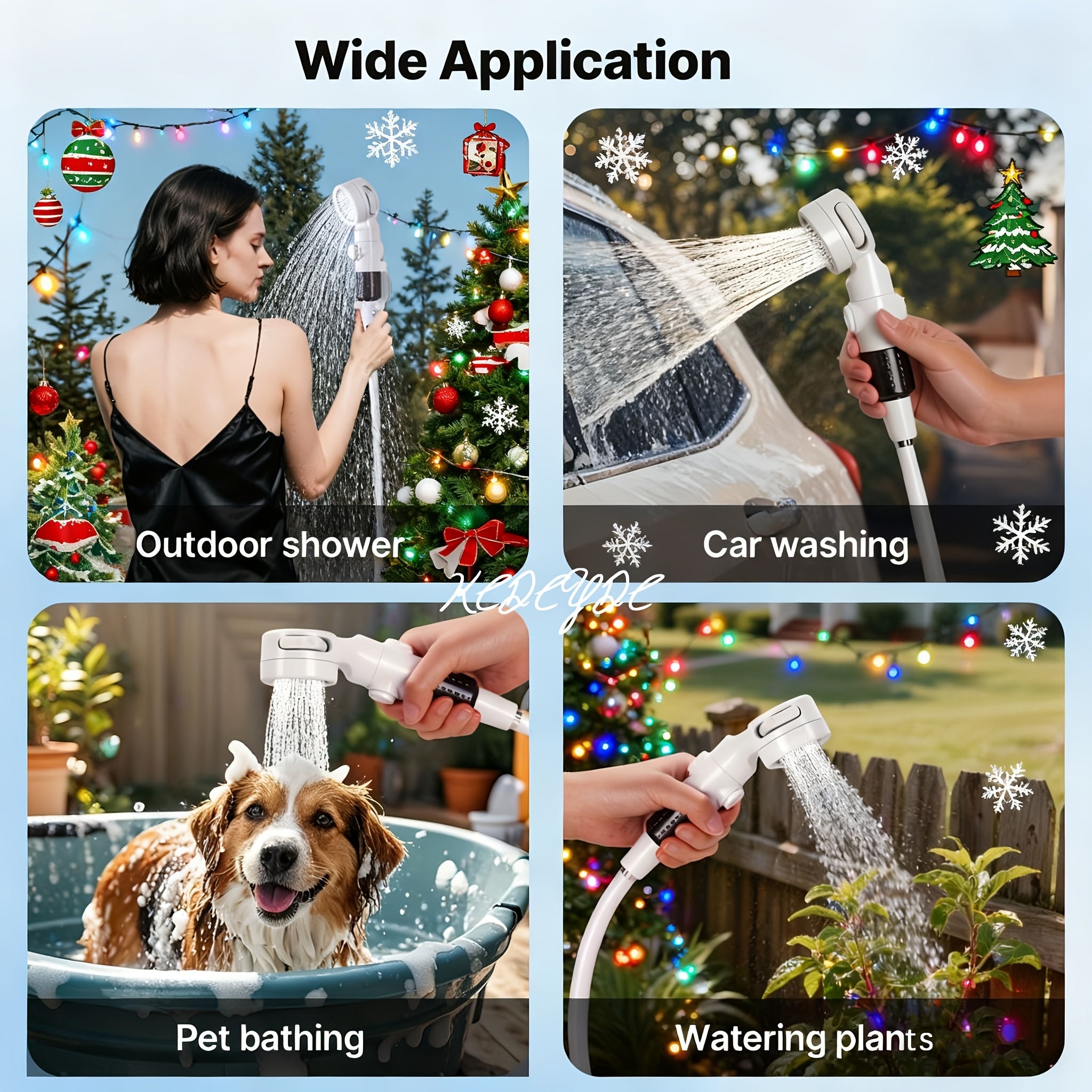 Portable Outdoor Shower Pump 4-in-1 Set | IPX7 Waterproof Camping