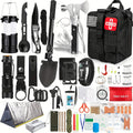 Survival Kit with Fire Starter & Compass – 14/152/258 Piece Outdoor Survival Gear Set for Camping, Hiking & Emergency | Perfect Gift for Men