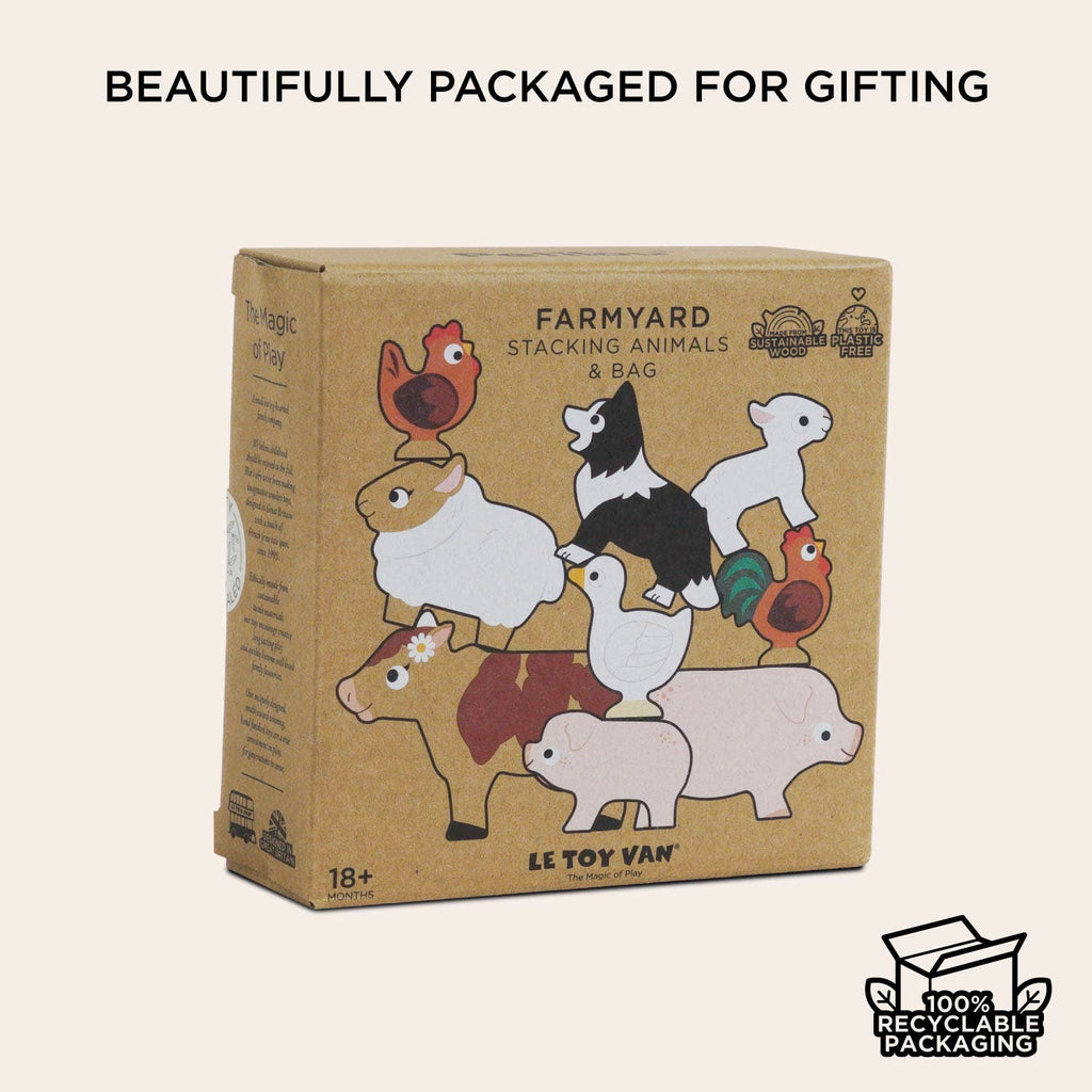 Farmyard Stacking Animals and Bag