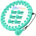 Weighted Hula Hoop Exercise Ring 69" – Smart Pilates Circle with 30 Detachable Knots, Plus Size Adjustable Fitness Hoop for Adults, Beginners & Core Workout
