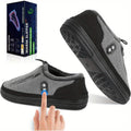 Heated Slippers for Men & Women with 5000mAh Battery - Electric Foot Warmer Shoes, Carbon Fiber Heating, 3 Heat Settings, 6-8 Hour Battery Life, Indoor Outdoor Plush House Slippers, M & L